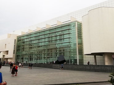 View of the MACBA during our art tour in Barcelona Spain