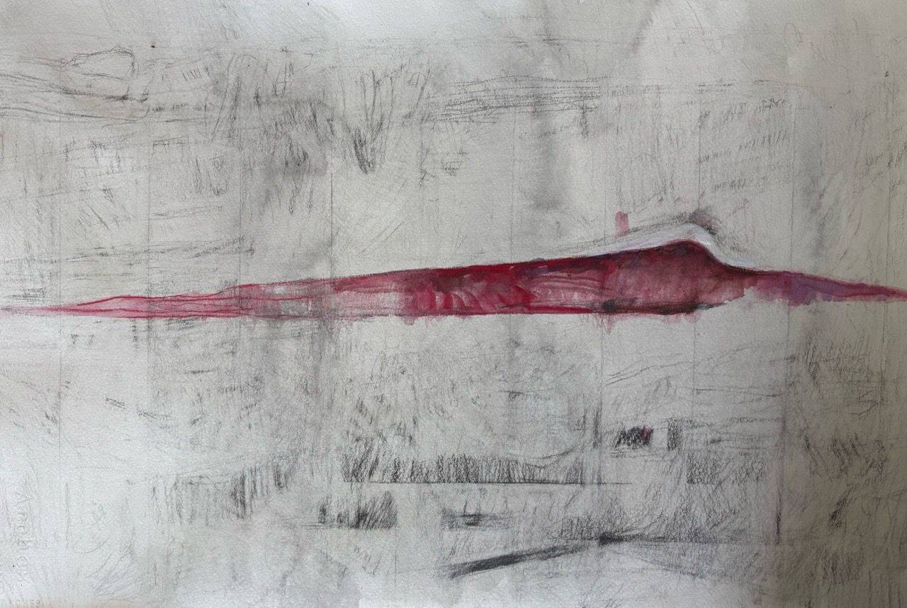 Elizabeth Burkholder_Space_1_12 x 16 inches-graphite and watercolours_eraser